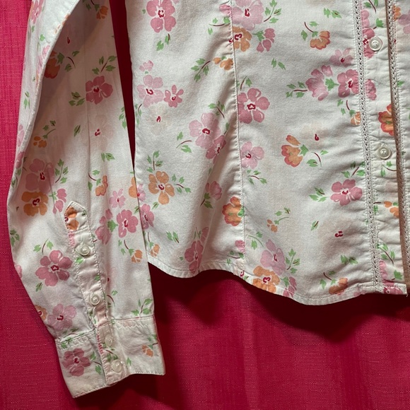 JORDACHE FLORAL BUTTON UP SIZE M - Picture 3 of 11